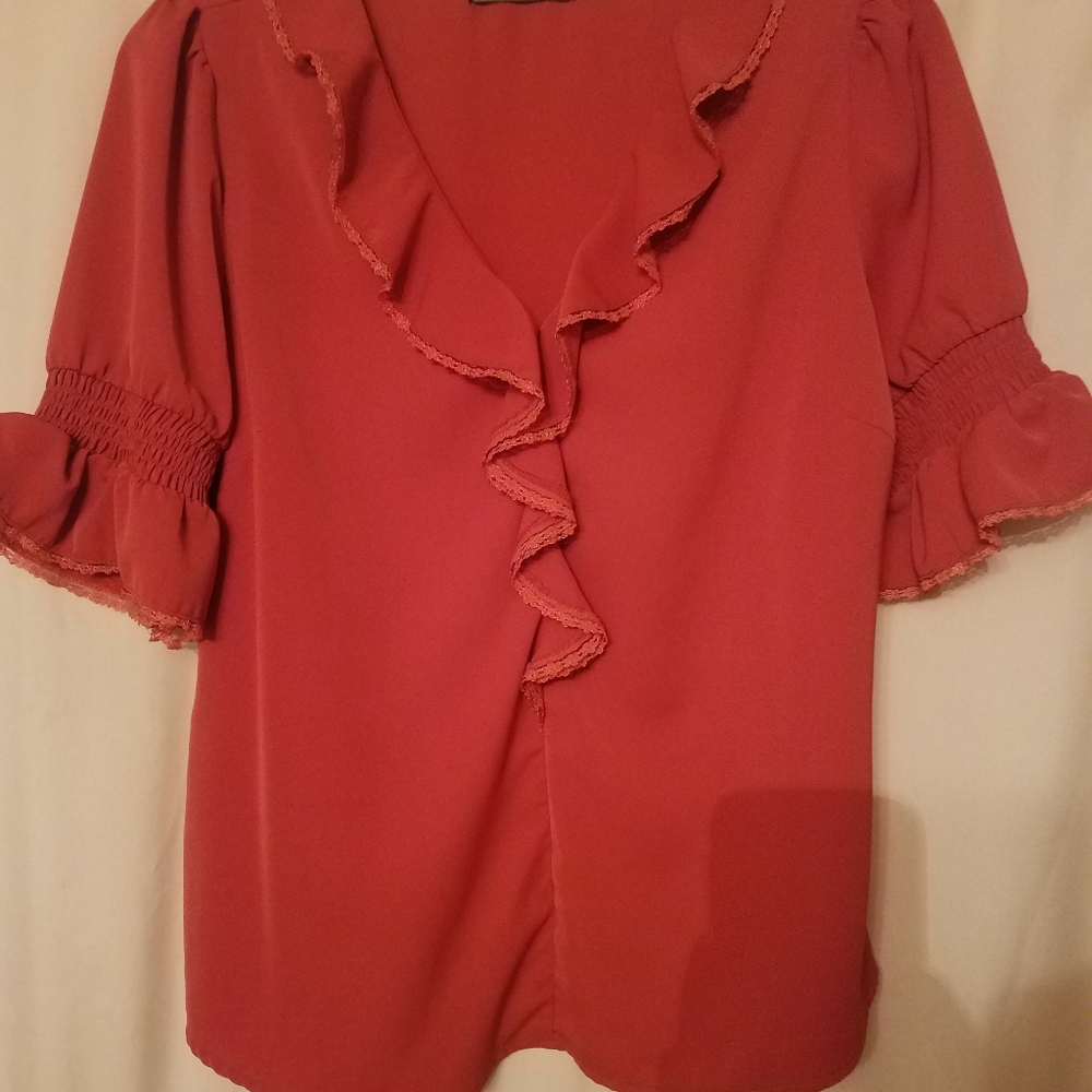 Rust Color Blouse - Picture 2 of 3